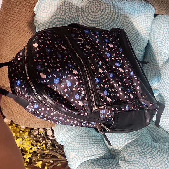 Floral Black Backpack By Brand Madden NYC - Picture 7 of 11